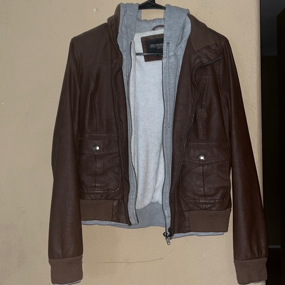 Obey Jackets & Blazers - Obey faux leather jacket